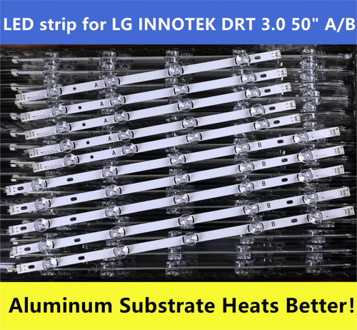 (New Original)10 PCS/set LED strip for LG 50LB650V 50LF6000 INNOTEK DRT 3.0 50 inch A B 6916L-1982A 1983A 6916L-1781A 1782A