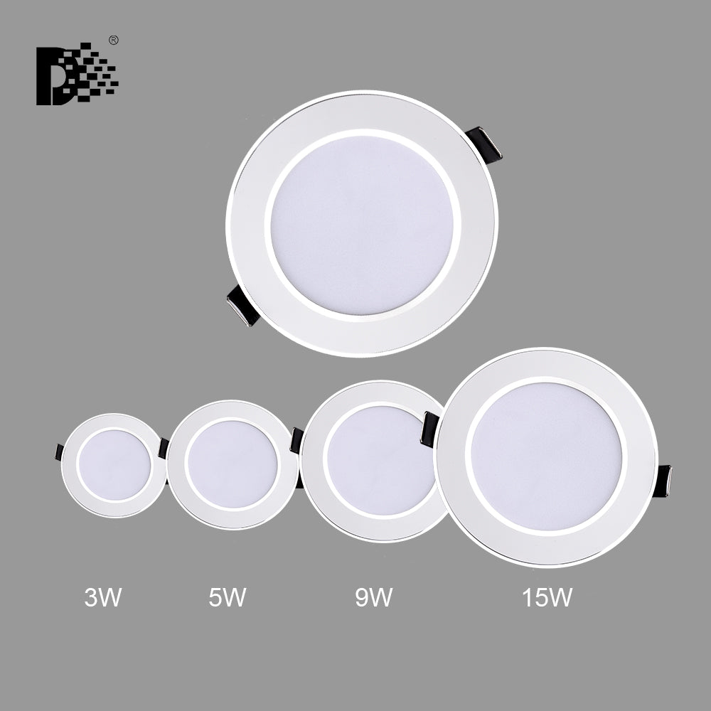 Led Downlight 3W 5W 9W 15W 220V-240V LED Ceiling bathroom Lamps living room light Home Indoor Lighting free shipping